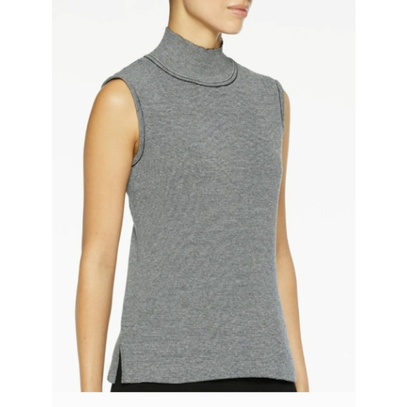 Misook Women's Turtleneck Striped Knit Tank Size XS - Picture 1 of 7